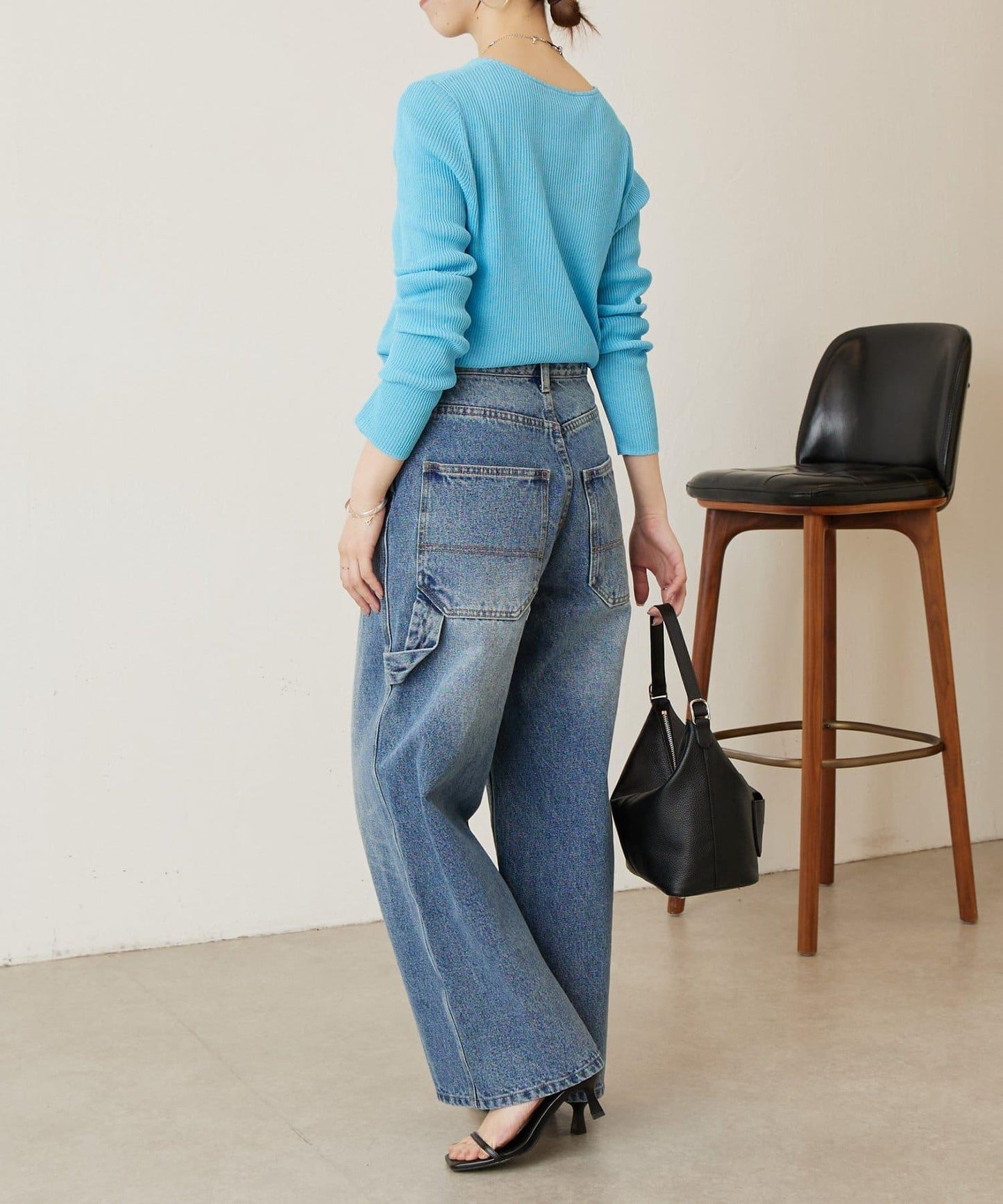 清爽質感羅紋針織上衣