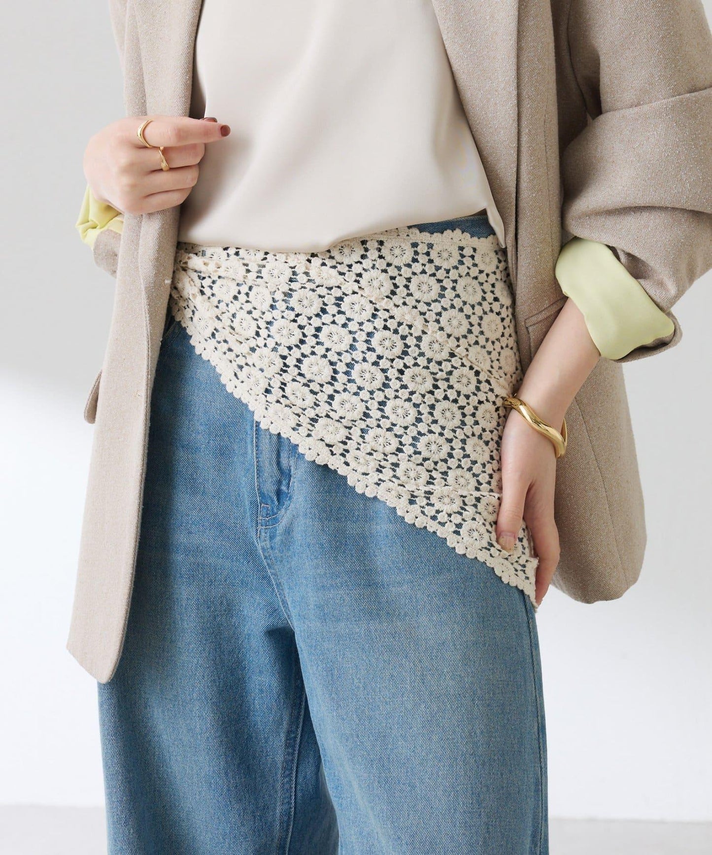 PAPILLONNER 多用蕾絲頭巾