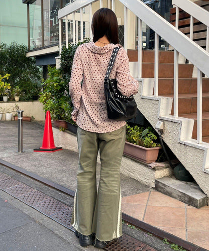 凹凸紋V領開襟襯衫