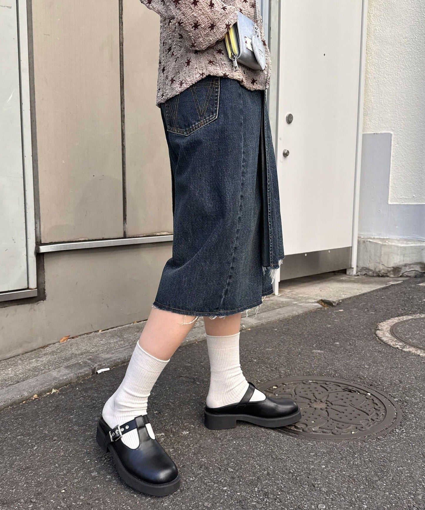 ANTI WARP 裙裝疊穿設計 牛仔短褲