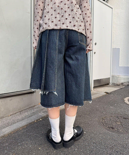 ANTI WARP 裙裝疊穿設計 牛仔短褲