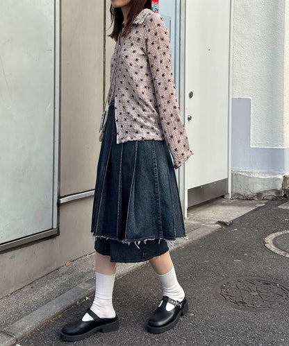 ANTI WARP 裙裝疊穿設計 牛仔短褲