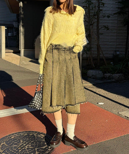 ANTI WARP 裙裝疊穿設計 牛仔短褲