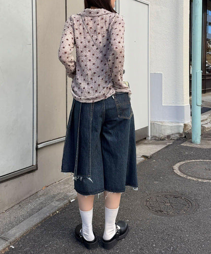 ANTI WARP 裙裝疊穿設計 牛仔短褲