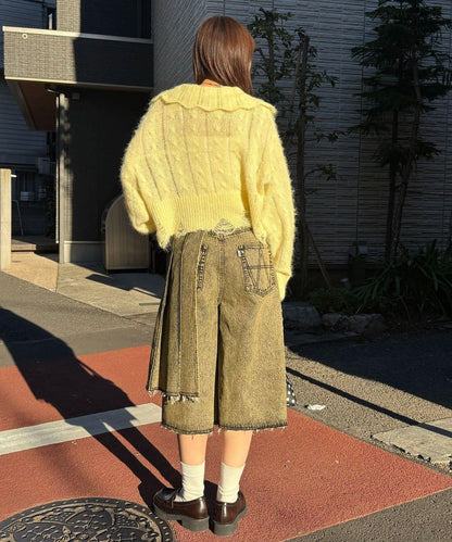 ANTI WARP 裙裝疊穿設計 牛仔短褲