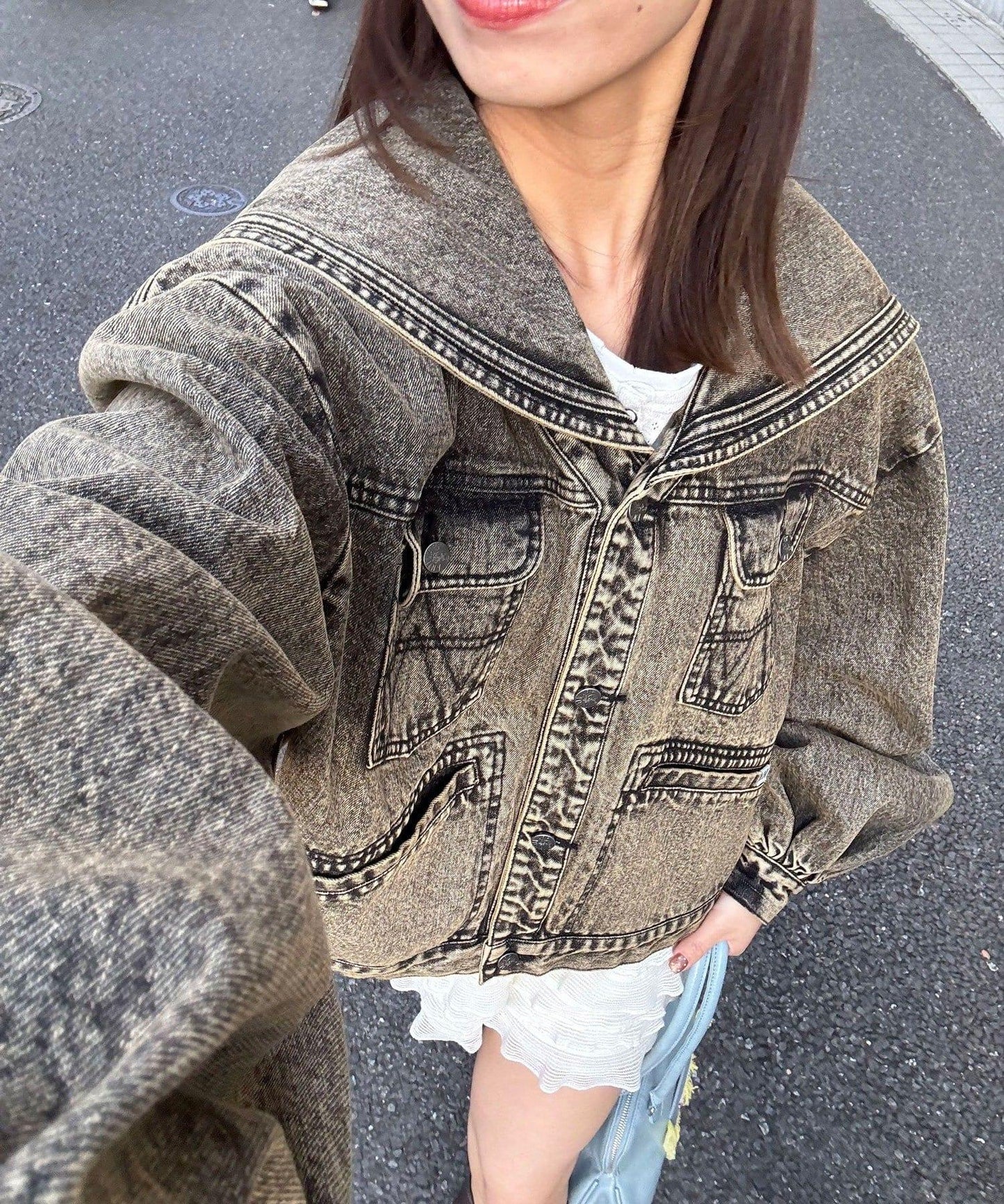 ANTI WARP / アンチワープ 水手領牛仔夾克