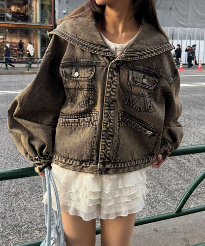 ANTI WARP / アンチワープ 水手領牛仔夾克