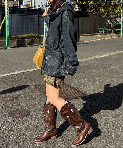 ANTI WARP 牛仔罩衫連帽夾克