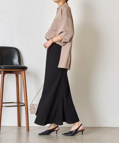 輕盈質感 長款 人造絲尼龍 半身裙