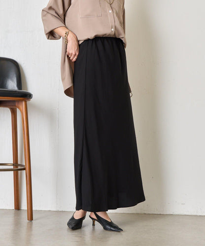 輕盈質感 長款 人造絲尼龍 半身裙