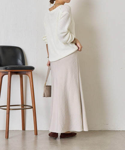 輕盈質感 長款 人造絲尼龍 半身裙