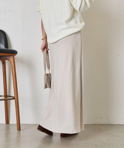 輕盈質感 長款 人造絲尼龍 半身裙