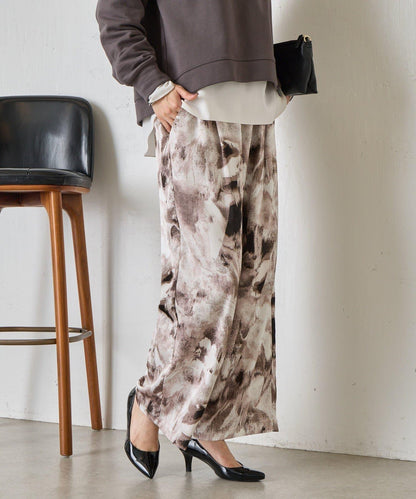 漸變花卉印花 斜紋面料 褲子