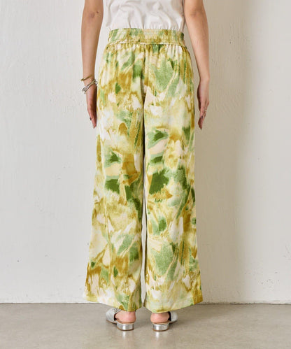 漸變花卉印花 斜紋面料 褲子