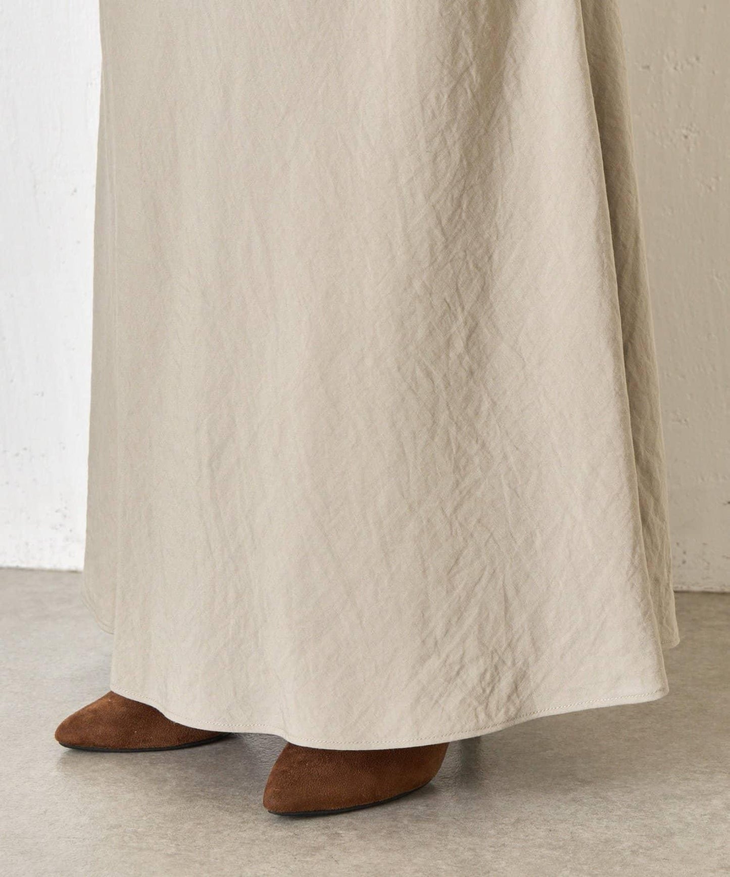 輕盈質感 長款 人造絲尼龍 半身裙