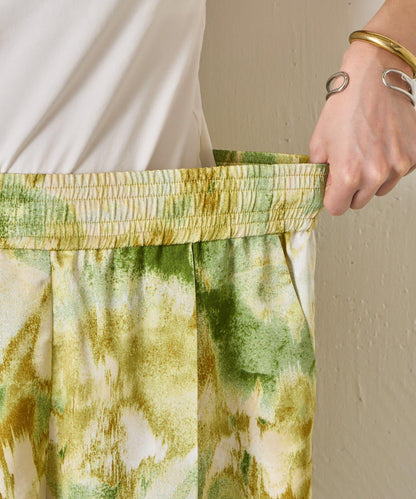 漸變花卉印花 斜紋面料 褲子