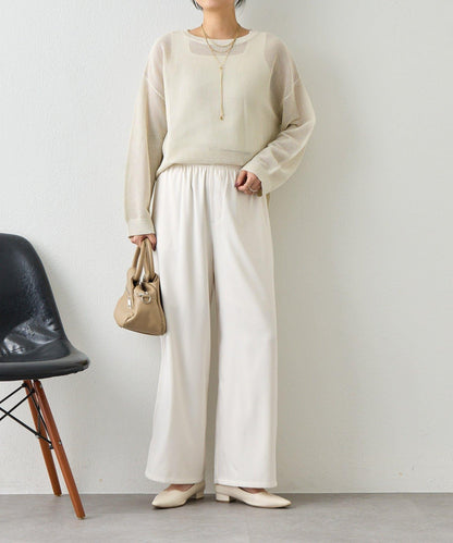 網紗亮片針織上衣