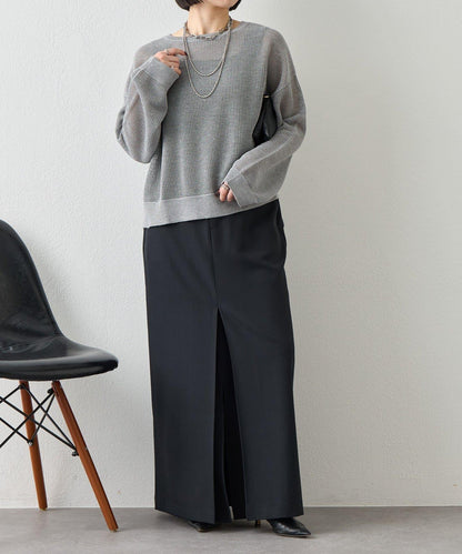 網紗亮片針織上衣