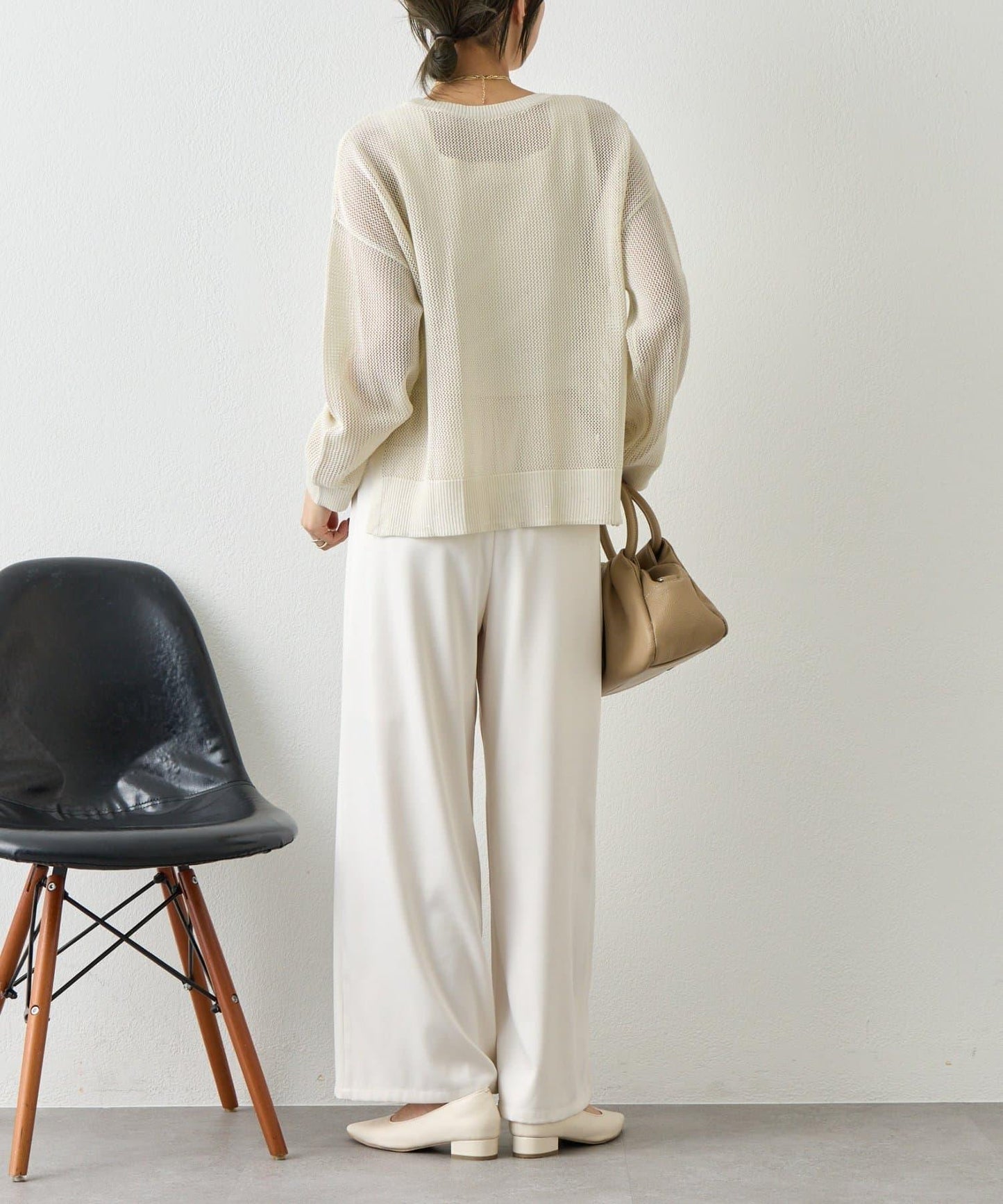 網紗亮片針織上衣