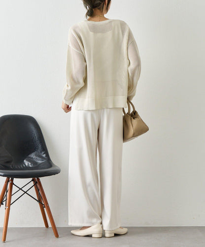 網紗亮片針織上衣