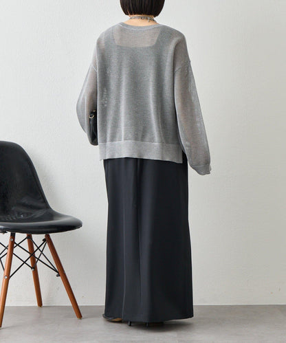 網紗亮片針織上衣