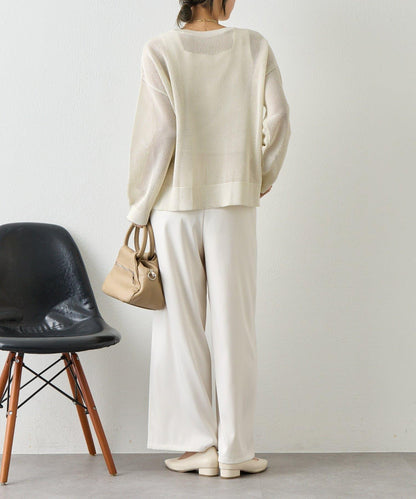 網紗亮片針織上衣