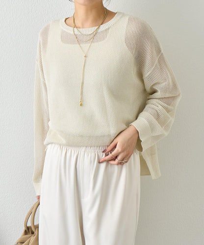 網紗亮片針織上衣