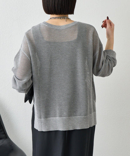 網紗亮片針織上衣