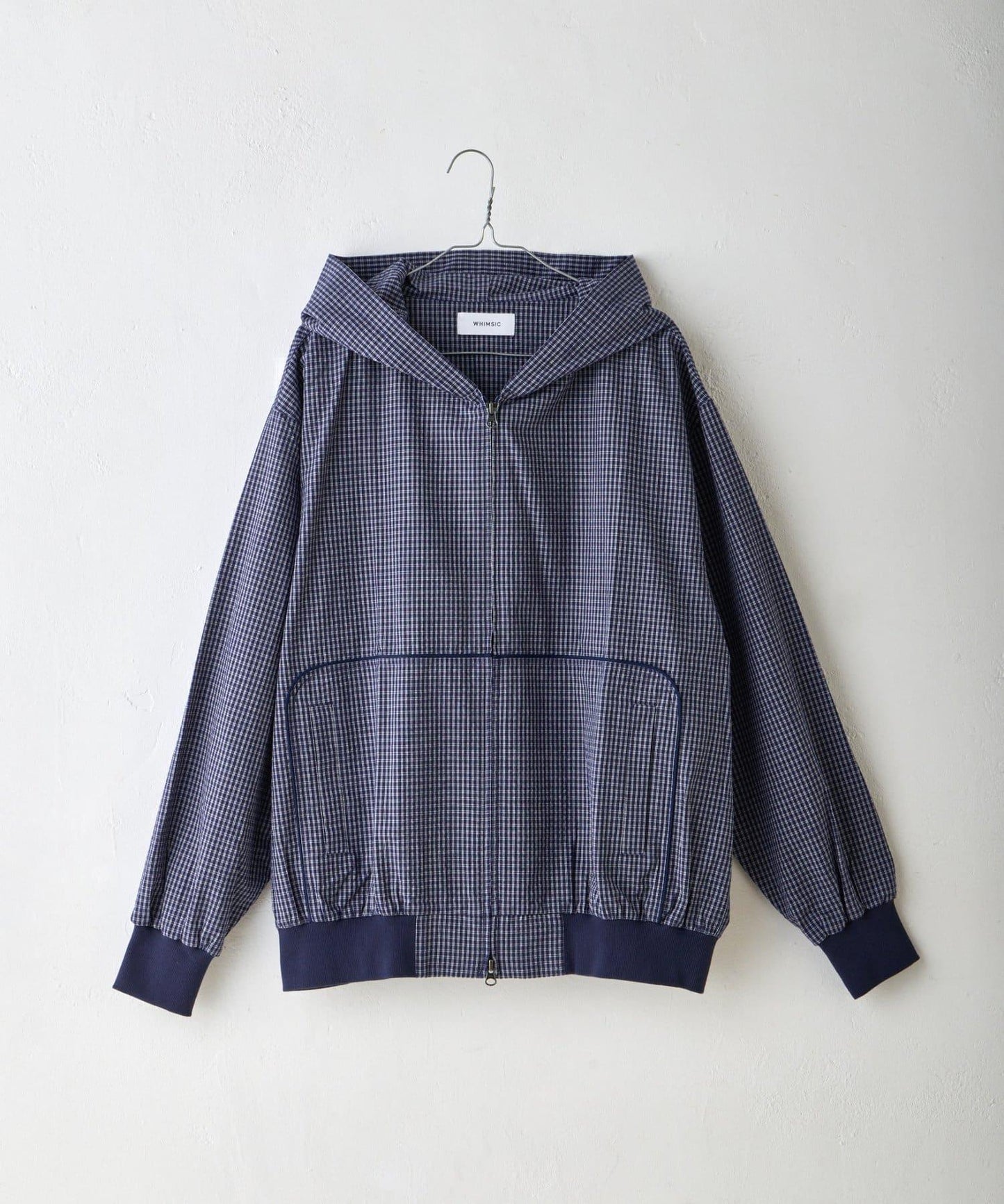 WHIMSIC 格紋拉鍊連帽襯衫