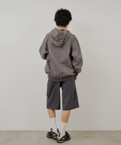 WHIMSIC 格紋拉鍊連帽襯衫