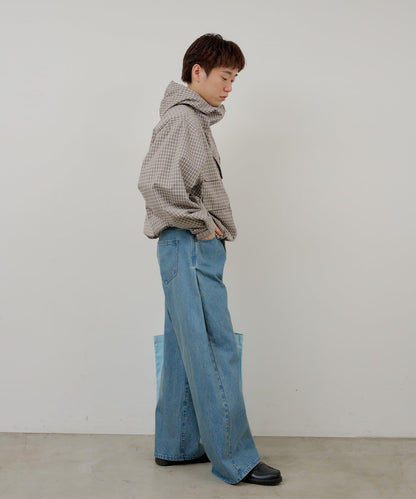 WHIMSIC 格紋拉鍊連帽襯衫