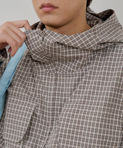 WHIMSIC 格紋拉鍊連帽襯衫