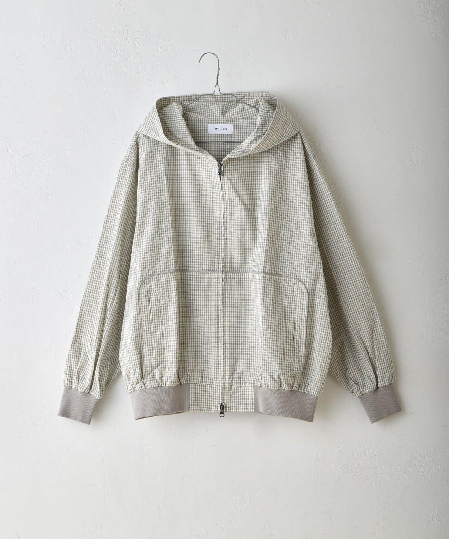 WHIMSIC 格紋拉鍊連帽襯衫