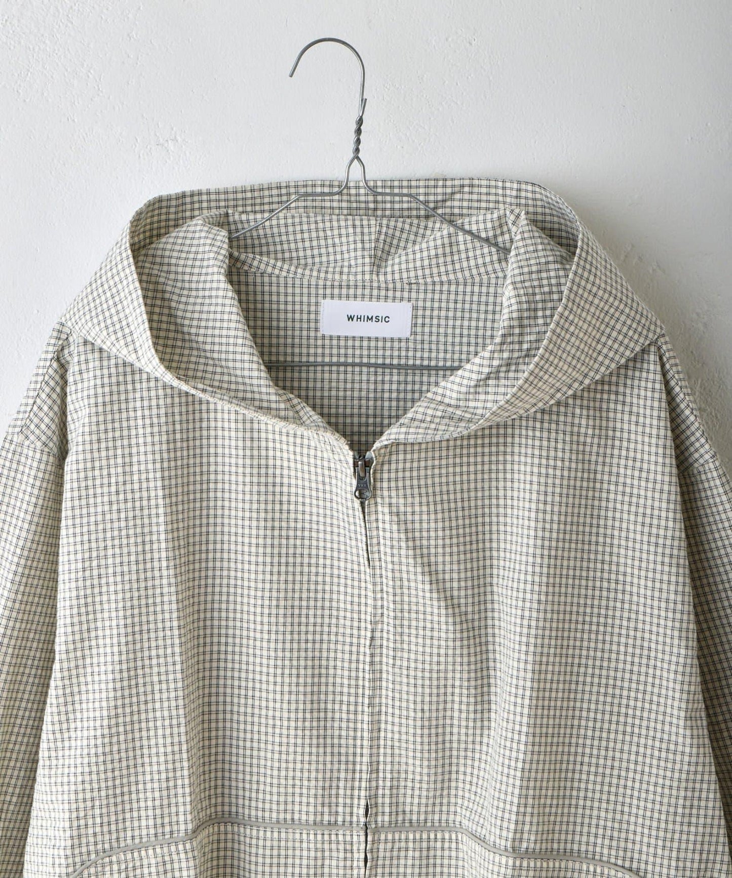 WHIMSIC 格紋拉鍊連帽襯衫