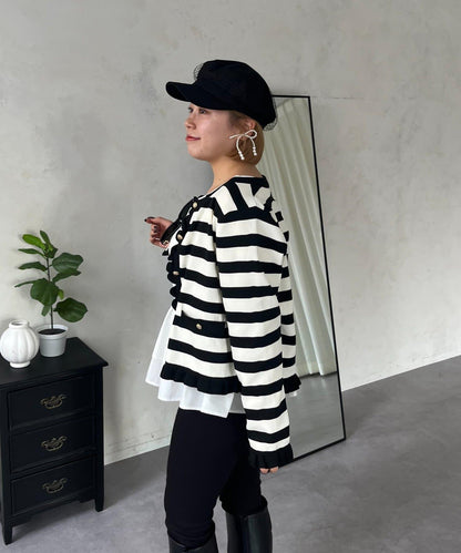 【MOMO】下襬荷葉拼接上衣