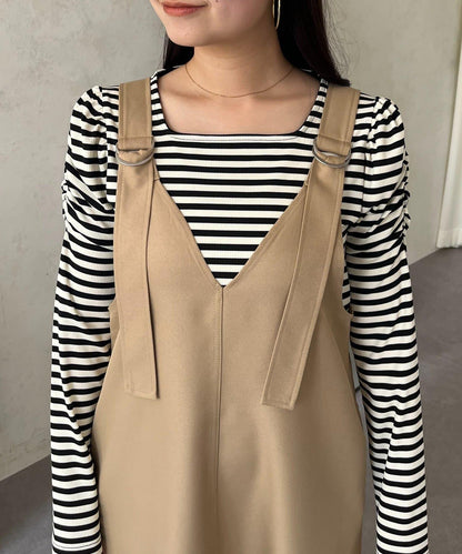 下襬荷葉邊 V領 背心裙