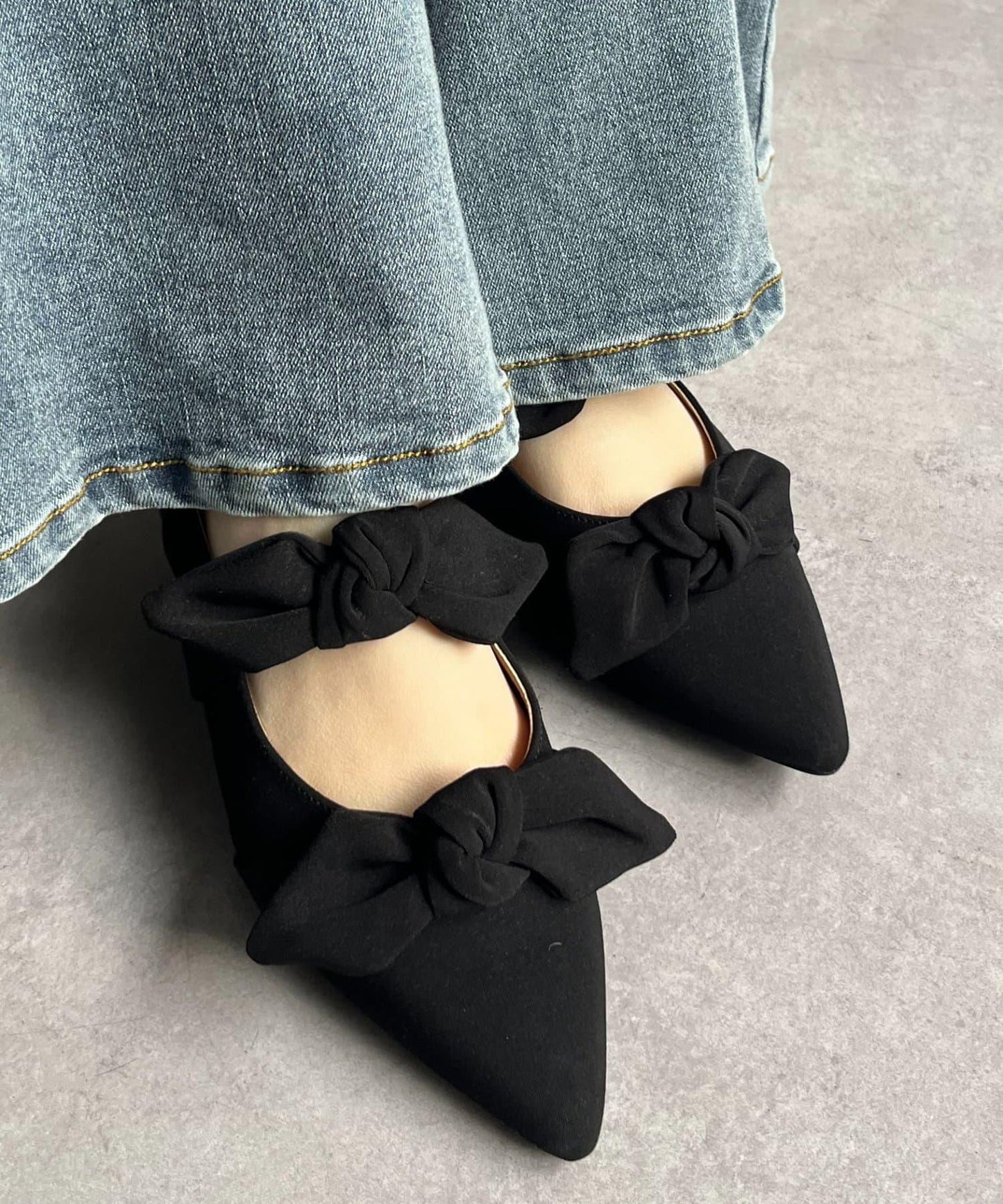 雙帶蝴蝶結穆勒鞋