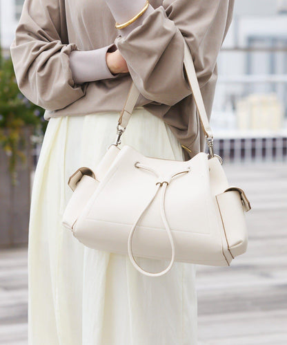 大容量 2WAY 側袋束口單肩包