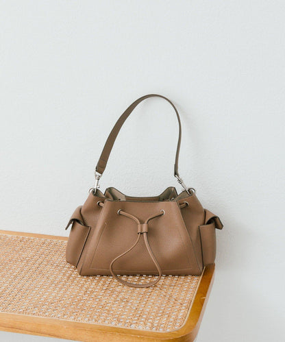 大容量 2WAY 側袋束口單肩包