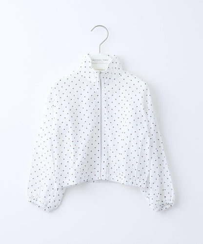 童裝 透紗波點荷葉邊 連帽外套