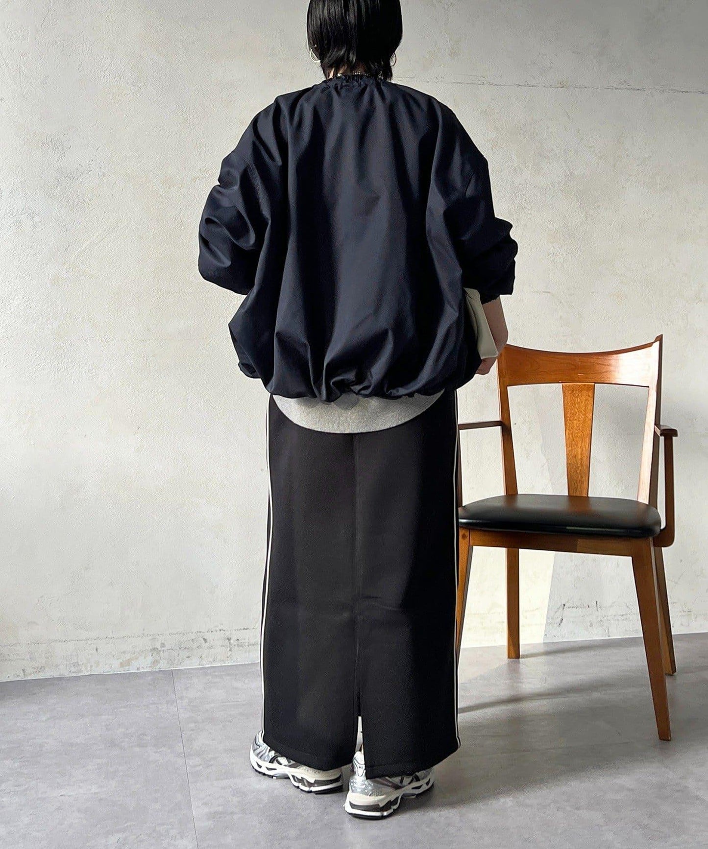 聚褶領設計短外套