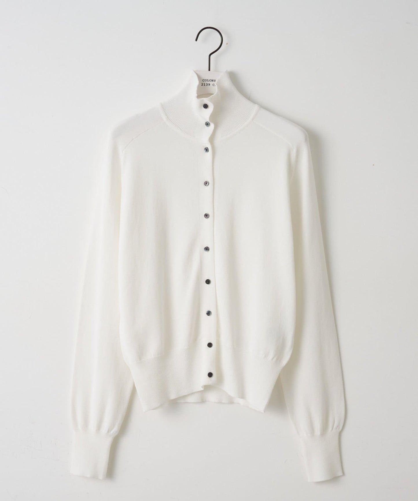 paradigm 棉莫代爾翻領高領 針織開衫