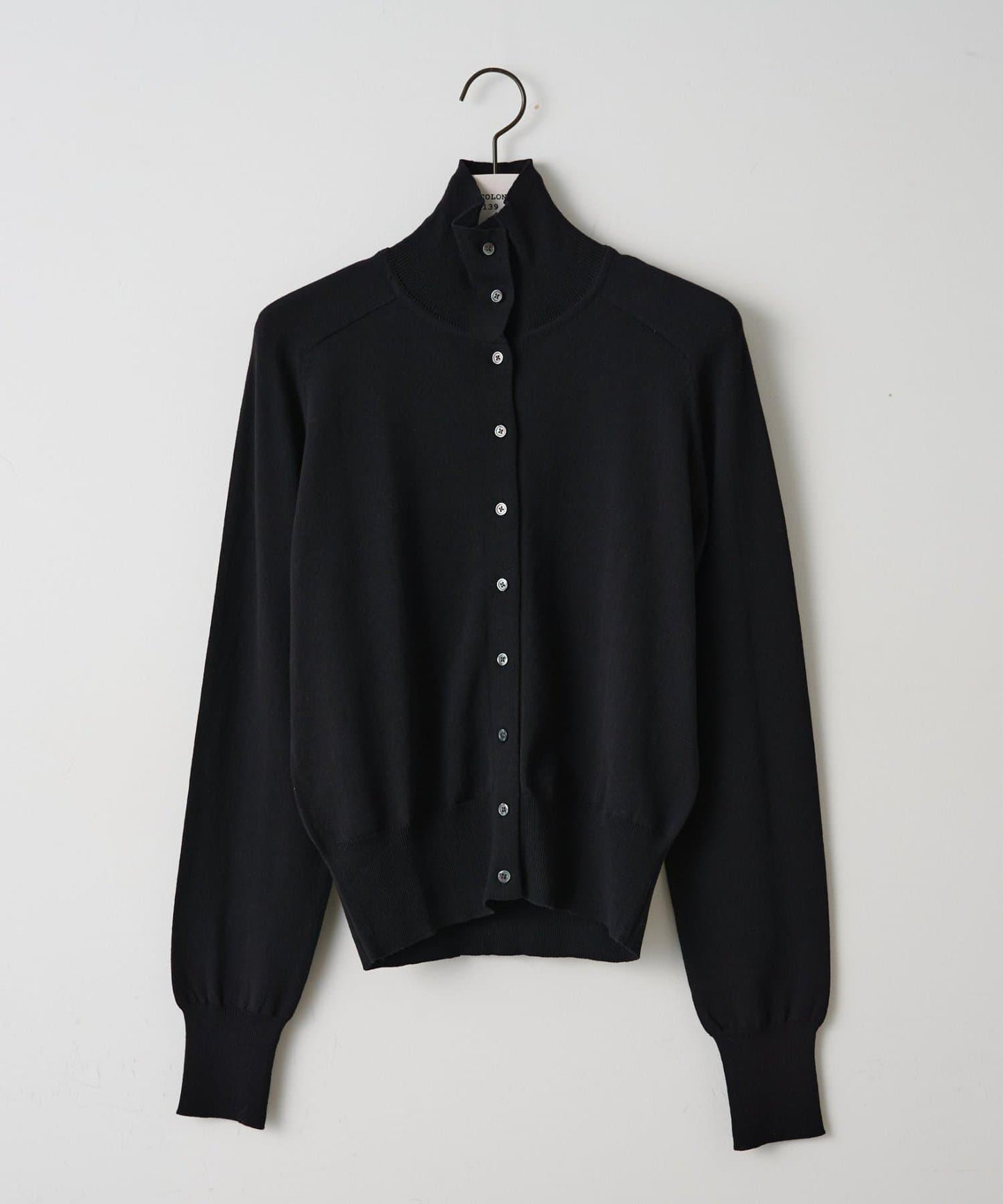 paradigm 棉莫代爾翻領高領 針織開衫