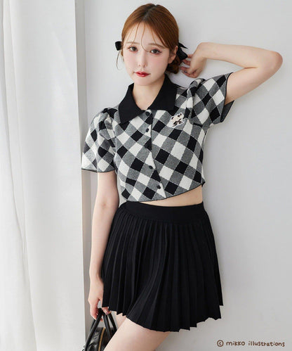 one after another mikko 聯名 刺繡Polo領套裝