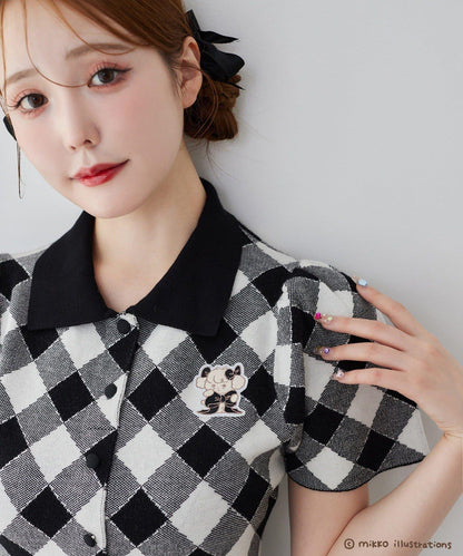 one after another mikko 聯名 刺繡Polo領套裝