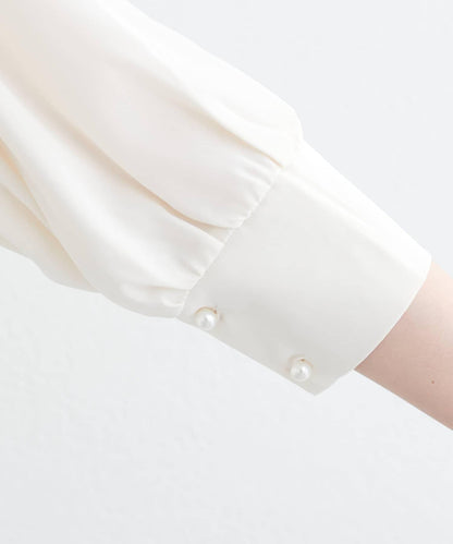 natural couture 心形領口 泡泡袖 女式襯衫