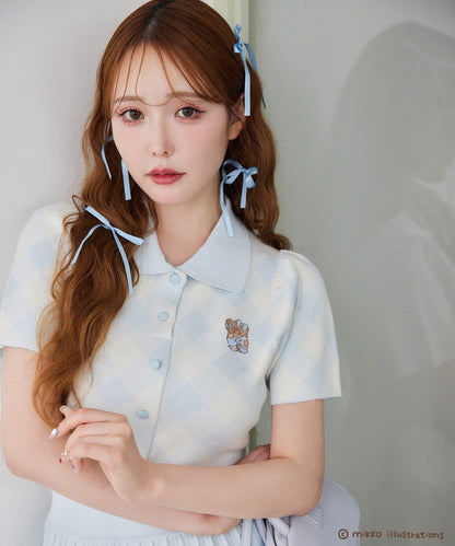 one after another mikko 聯名 刺繡Polo領套裝