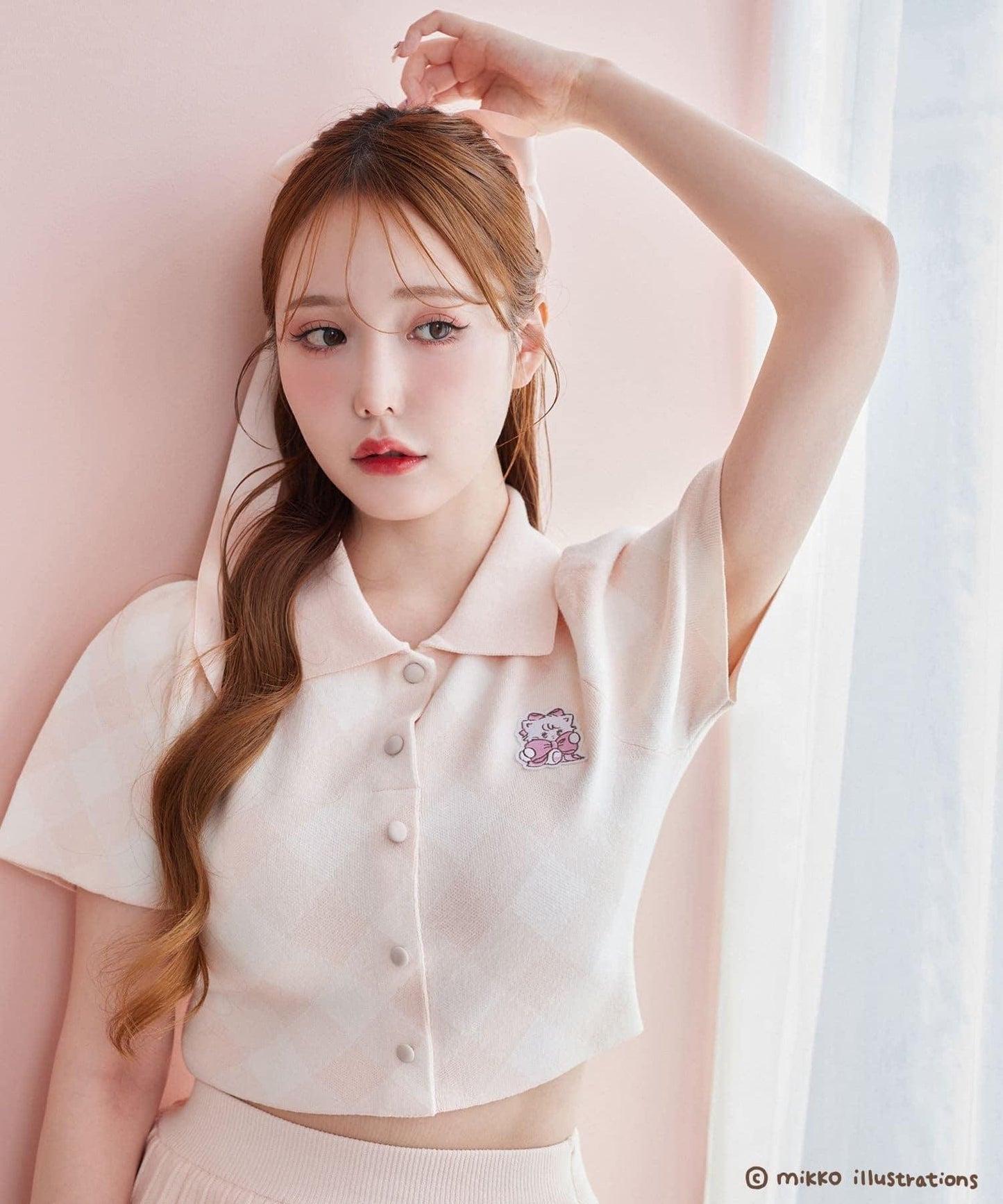 one after another mikko 聯名 刺繡Polo領套裝