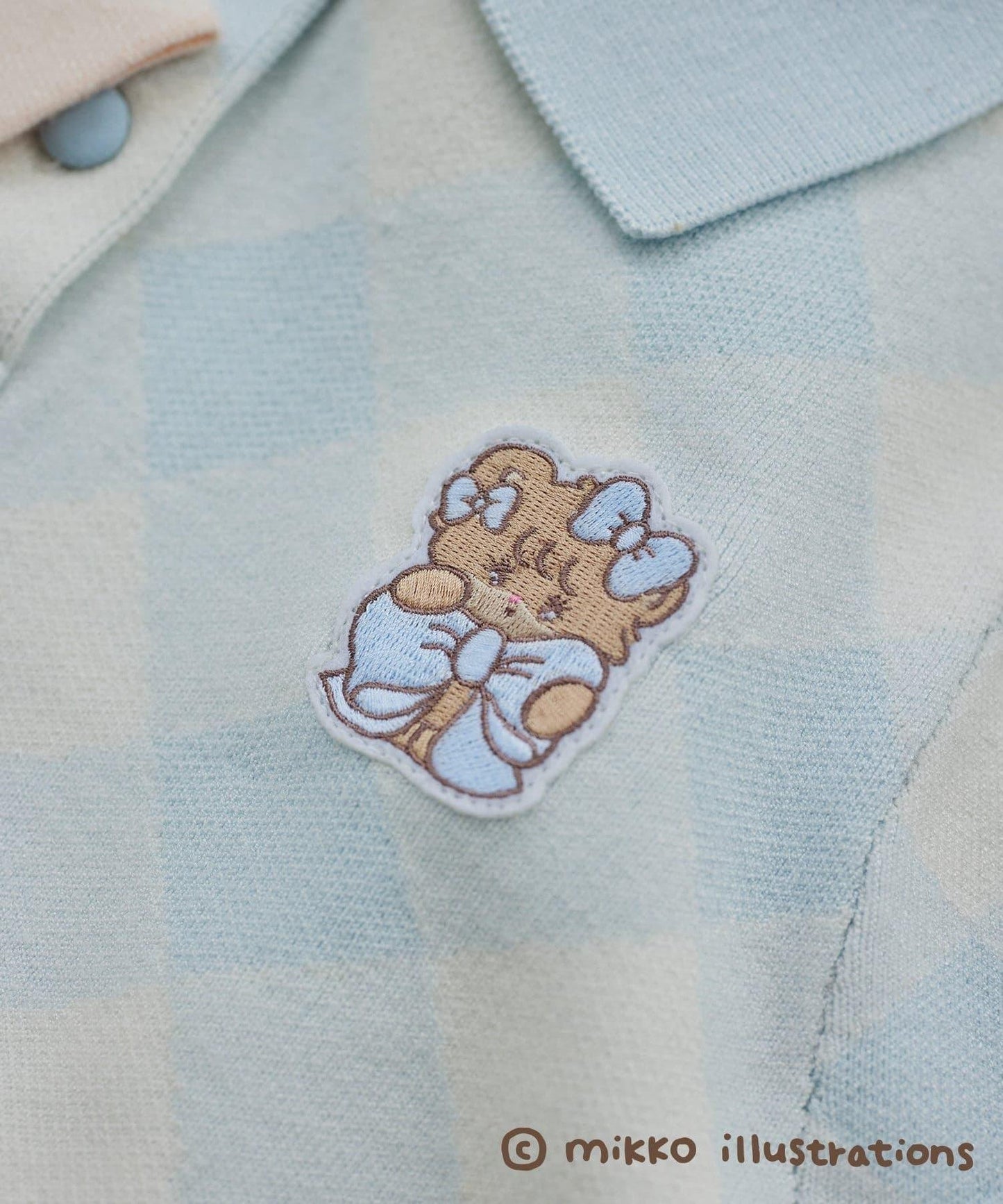 one after another mikko 聯名 刺繡Polo領套裝