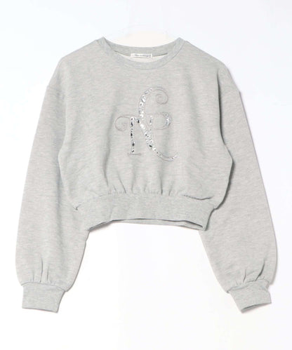 閃亮Logo拼款套頭衛衣